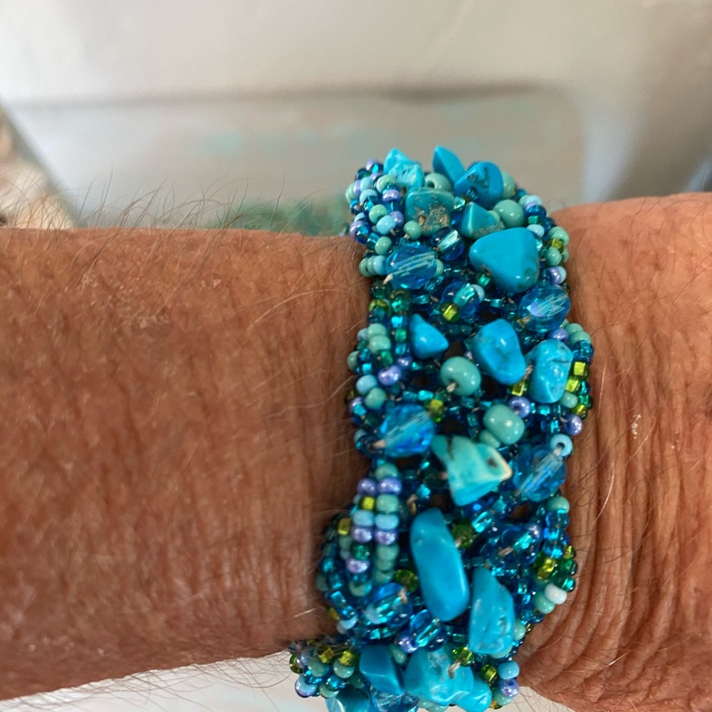 Turquoise Color Beaded Bracelet